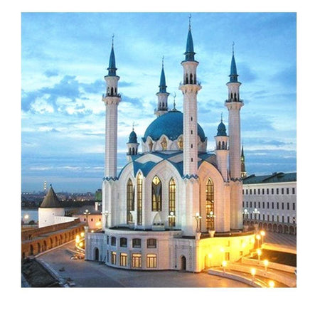 Mosquée aux toits bleu | Toile diamant - En ville Paysage Produit