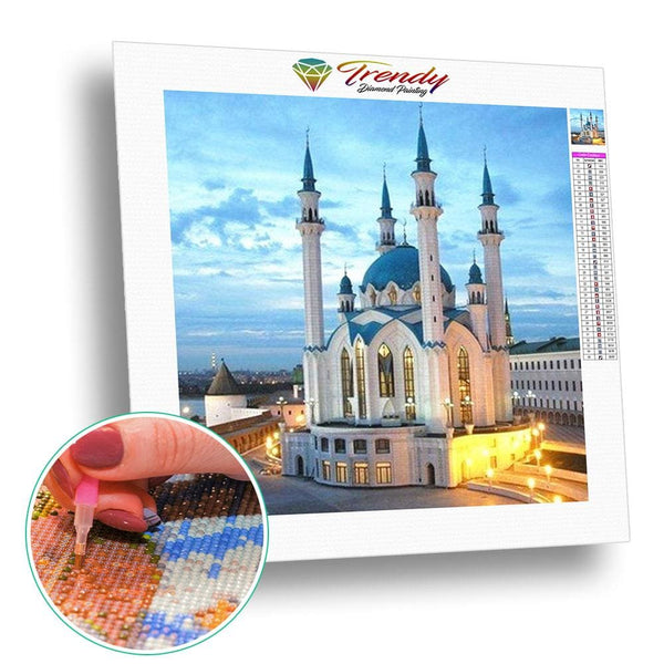 Mosquée aux toits bleu | Toile diamant - En ville Paysage Produit
