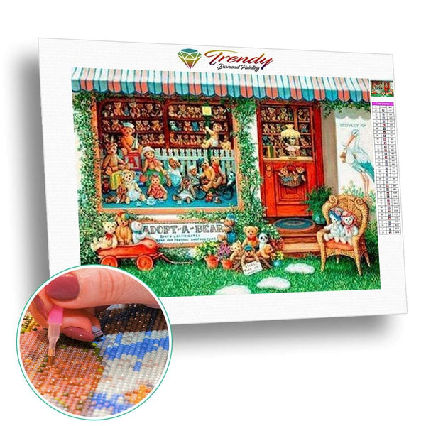 Multi paysages dantan - modèle M009 | Kit broderie diamant - Au village Paysage Printemps Produit Été