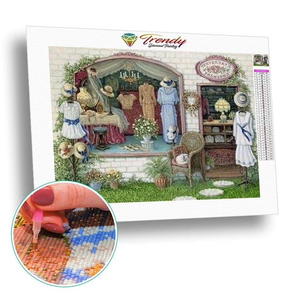 Multi paysages dantan - modèle M011 | Broderie diamant complet - Au village Paysage Printemps Produit Été