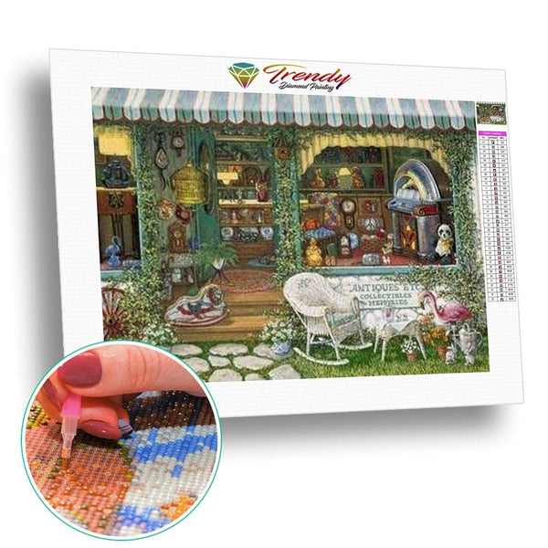 Multi paysages dantan - modèle M012 | Kit de broderie de diamant - Au village Paysage Printemps Produit Été