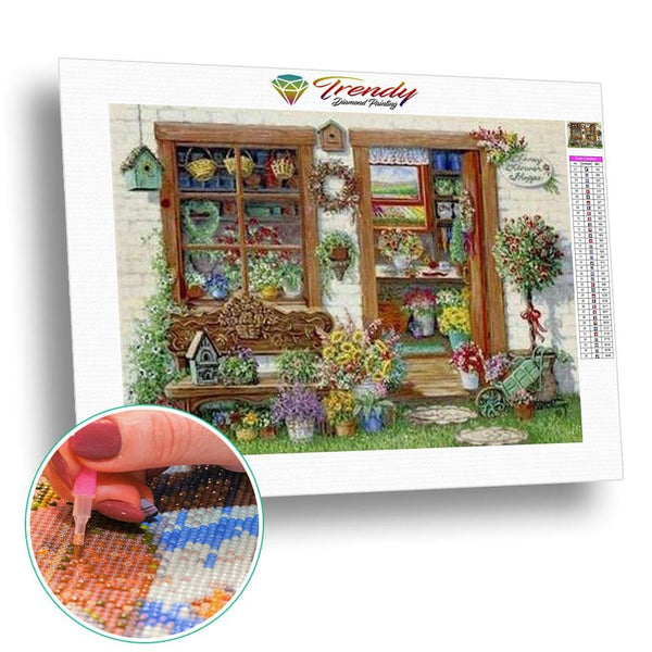 Multi paysages dantan - modèle M013 | Broderie diamant kit - Au village Paysage Printemps Produit Été