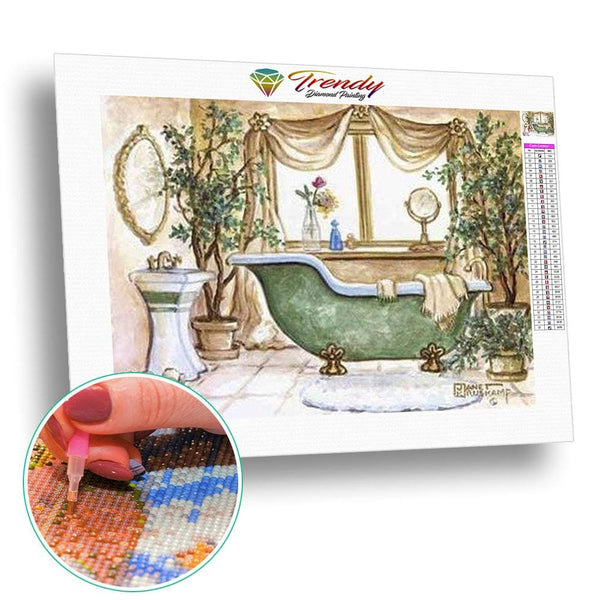 Multi paysages dantan - modèle M014 | Broderie diamant toile entière - Au village Paysage Printemps Produit Été