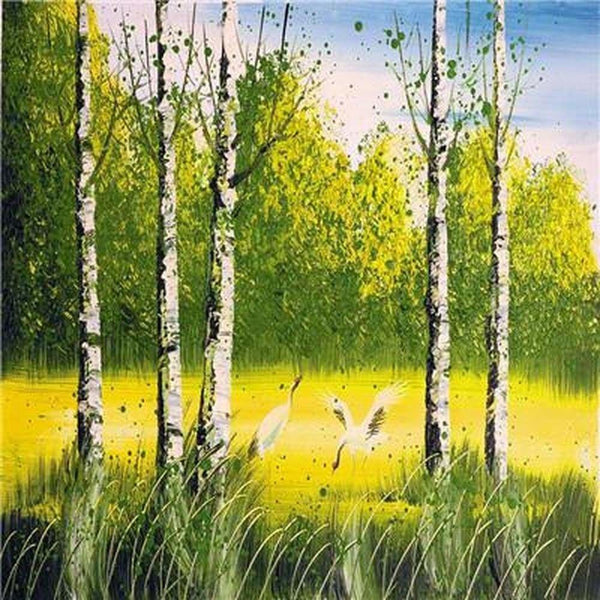 Nature 4 saisons - modèle M002 | Kit broderie - Automne Hiver Paysage Printemps Produit