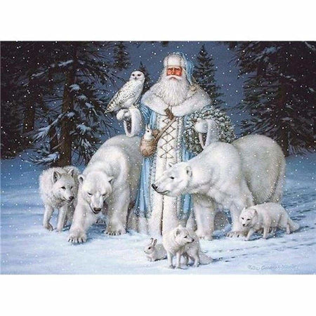 Noël Blanc - modèle M002 | Toile de diamant - Noël Paysage Portrait Produit
