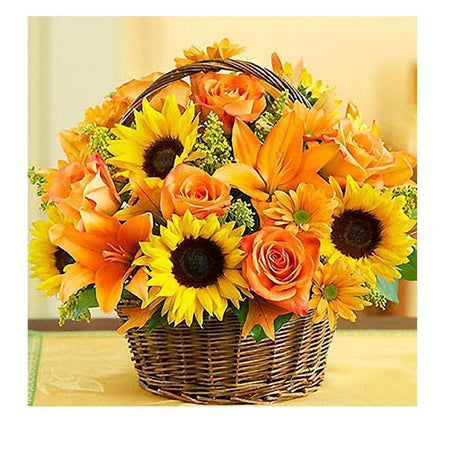 Panier de tournesols | Broderie diamant kit - Fleur Fleur et plante Produit