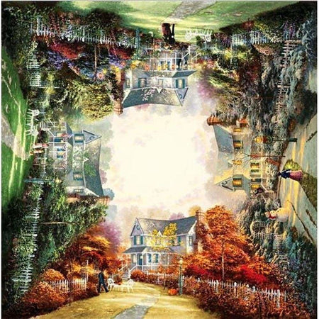 Paysages 4 saisons - modèle M003 | Kit de broderie de diamant - Automne Hiver Paysage Printemps Produit