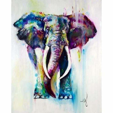 Peinture déléphants - modèle M002 | Toile diamant - Animaux Produit Éléphant