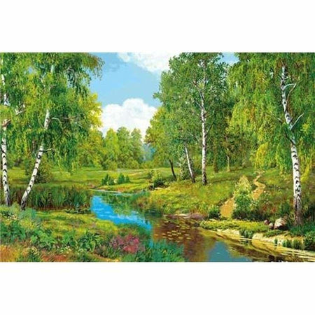 Peinture sur le thème de lété en foret - modèle M004 | Peinture diamant - En forêt Paysage Produit Été