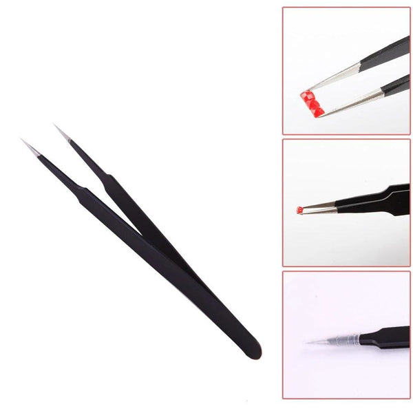 Pince à épiler acier inoxydable pour broderie diamant - Accessoires