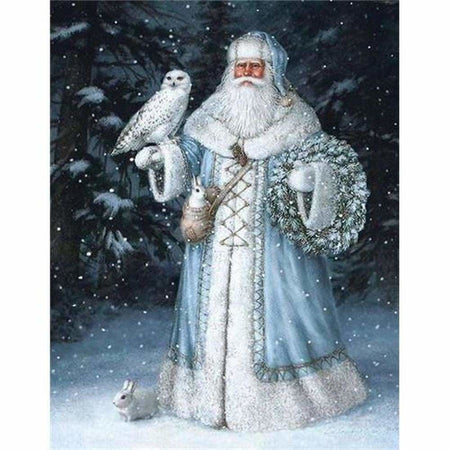 Portrait du Père Noël - modèle M003 | Peinture diamant - Noël Portrait Produit