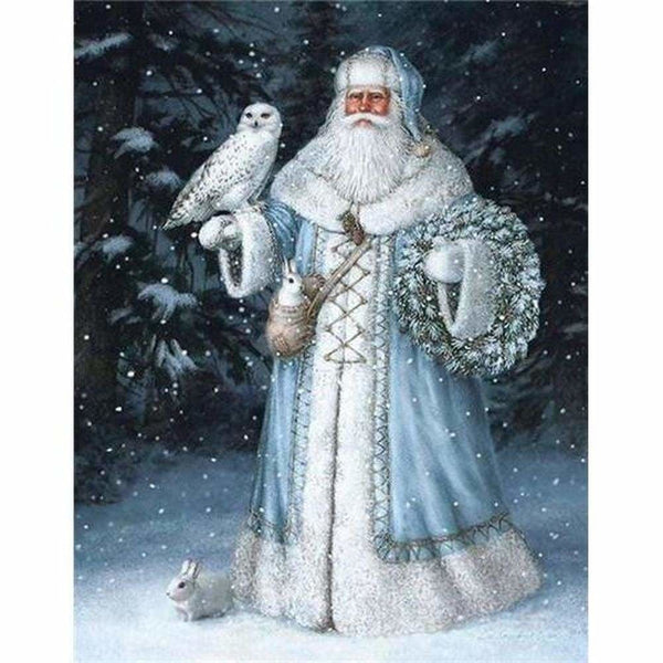 Portrait du Père Noël - modèle M003 | Peinture diamant - Noël Portrait Produit