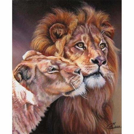Portraits de lions - modèle M001 | Tableau diamant - Animaux Lion Produit