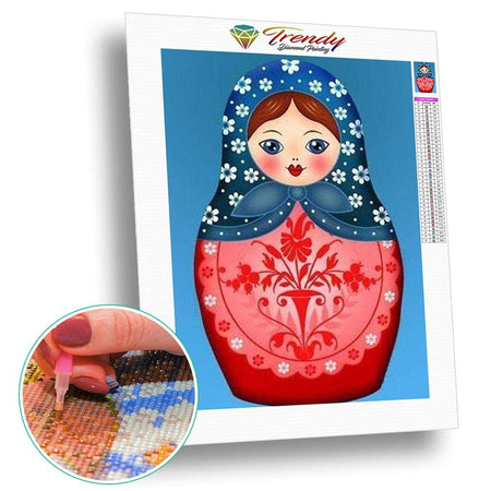 Poupée gigogne russe - modèle M001 | Kit broderie diamant - Dessin Dessin crayon Produit
