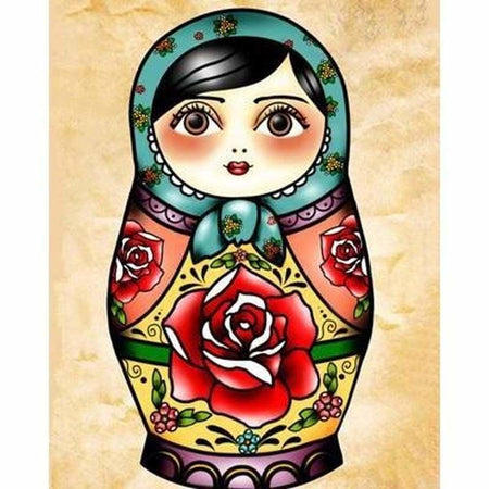 Poupée gigogne russe - modèle M002 | Broderie diamant kit complet - Dessin Dessin crayon Produit