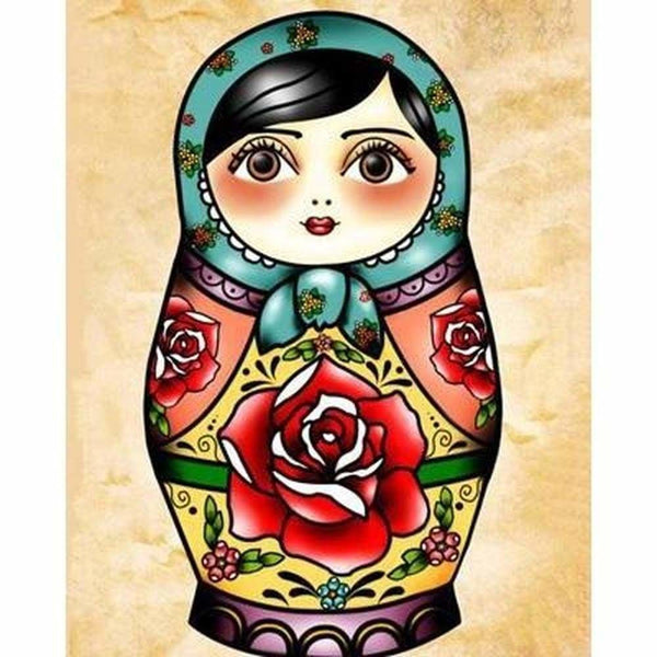 Poupée gigogne russe - modèle M002 | Broderie diamant kit complet - Dessin Dessin crayon Produit