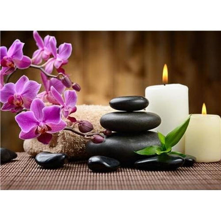 Relaxante orchidées - modèle M005 | Broderie diamant kit complet - Fleur Fleur et plante Produit Zen