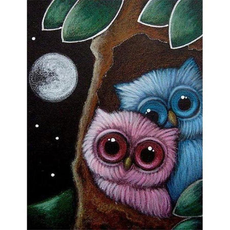 Roudoudou les hiboux - modèle M009 | Caneva diamant - Animaux Oiseau Produit