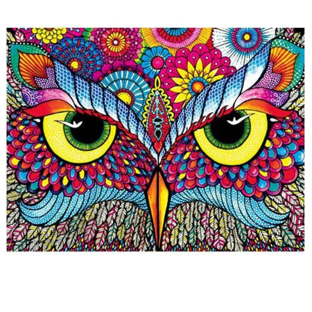 Sacré regard du hibou | Broderie de diamant - Dessin Dessin crayon Produit