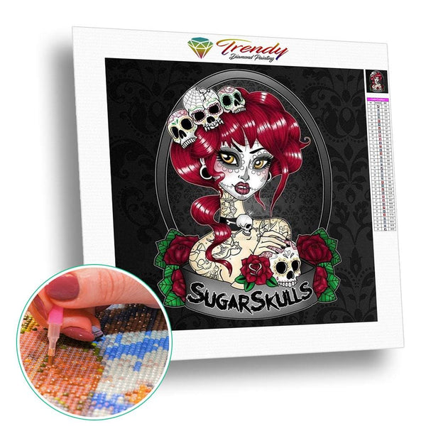 Sugar Skulls | Broderie diamant - Dessin Dessin animé Produit