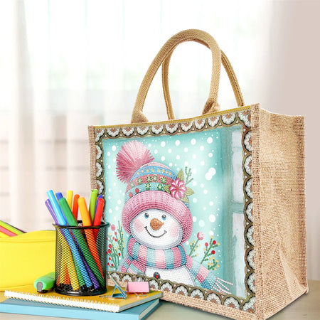Sac avec art de Noël et peinture diamant