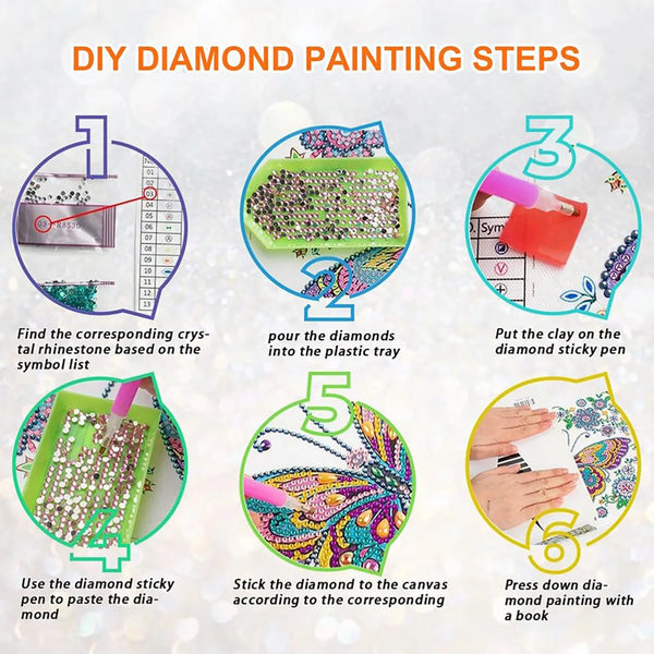 DIY Broderie Diamant Kit Complet pour Débutant, Loisirs Créatifs DIY Broderie Diamant Kit Complet pour Débutant, Loisirs Créatifs