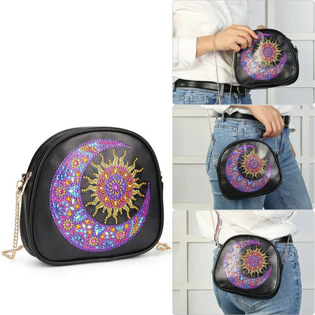 Sac à bandoulière avec chaîne et peinture diamant