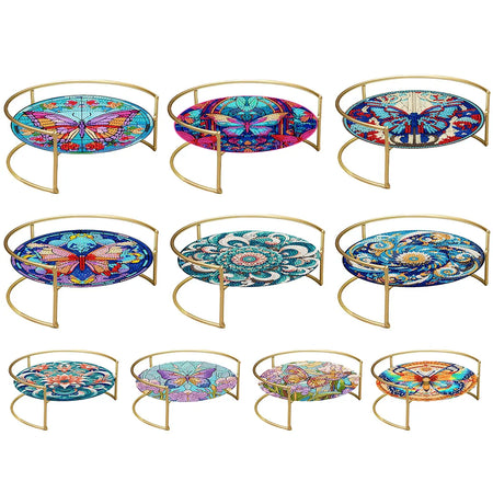 Plateau de salle de bain en acrylique avec peinture diamant