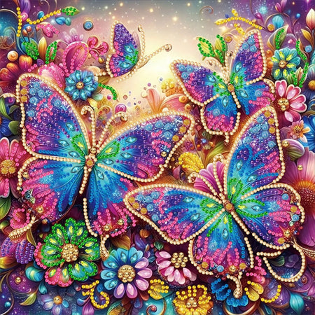 Peinture Diamant Spéciale Jardin de Papillons