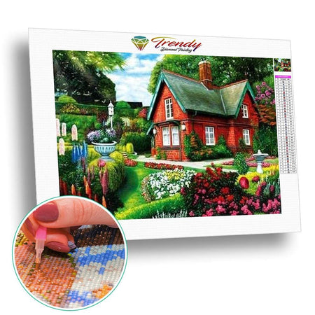 À la campagne en saison - modèle M003 | Diamond Painting - Automne En forêt Printemps Produit Été