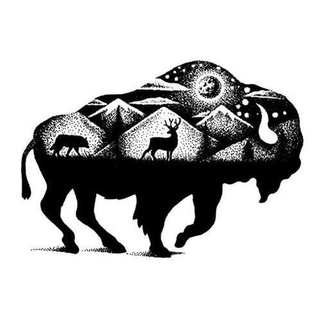 Animaux noir et blanc - modèle M003 | Kit broderie diamant - Animaux Autres animaux Bison Produit