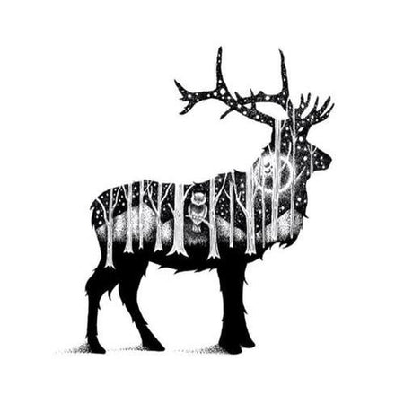 Animaux noir et blanc - modèle M004 | Broderie diamant kit complet - Animaux Autres animaux Cerf Produit