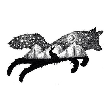 Animaux noir et blanc - modèle M006 | Kit de broderie de diamant - Animaux Autres animaux Chien Produit Renard