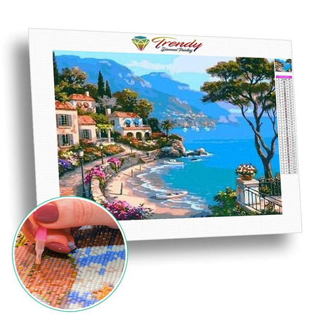Au bord de la ville - modèle M003 | Peinture diamant - En ville Paysage Produit À la mer