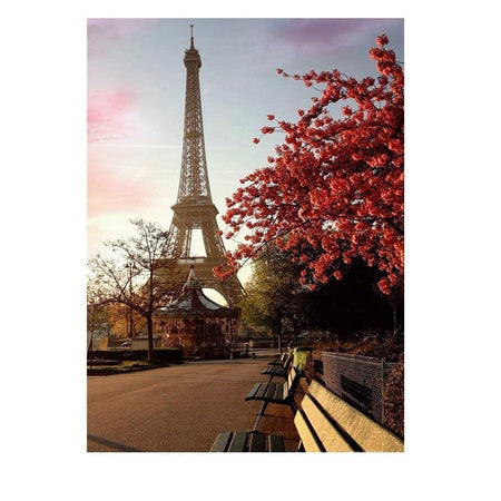 Au pied de la Tour Eiffel au printemps | Toile diamant - Paysage Printemps Produit