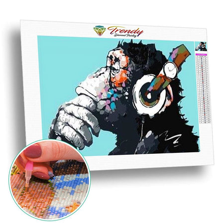 Aucune singerie rien que de la musique - modèle M002 | Caneva diamant - Animaux Autres animaux Produit