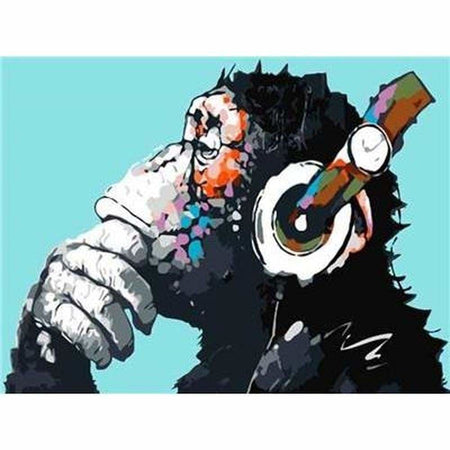 Aucune singerie rien que de la musique - modèle M002 | Caneva diamant - Animaux Autres animaux Produit