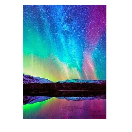 Aurore boréal | Peinture diamant - En montagne Paysage Produit