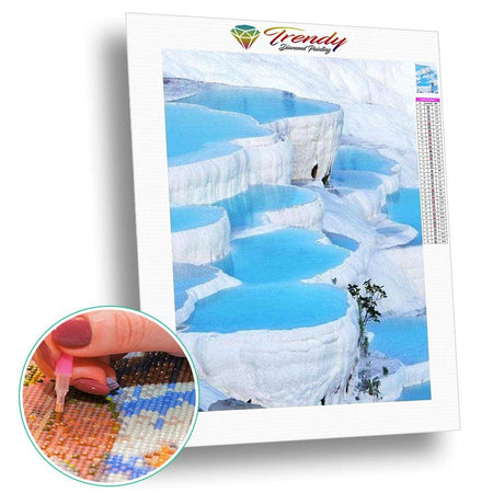 Bassin deau de Pamukkale | Diamond painting complet - En montagne Paysage Produit