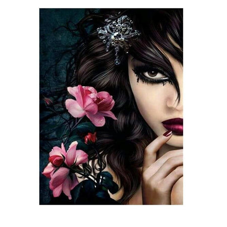 Beauté noire | Diamond painting grand format - Portrait Produit
