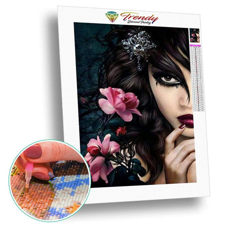 Beauté noire | Diamond painting grand format - Portrait Produit