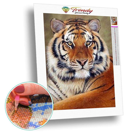 Bengali le tigre - modèle M001 | Diamond painting grand format - Animaux Produit Tigre