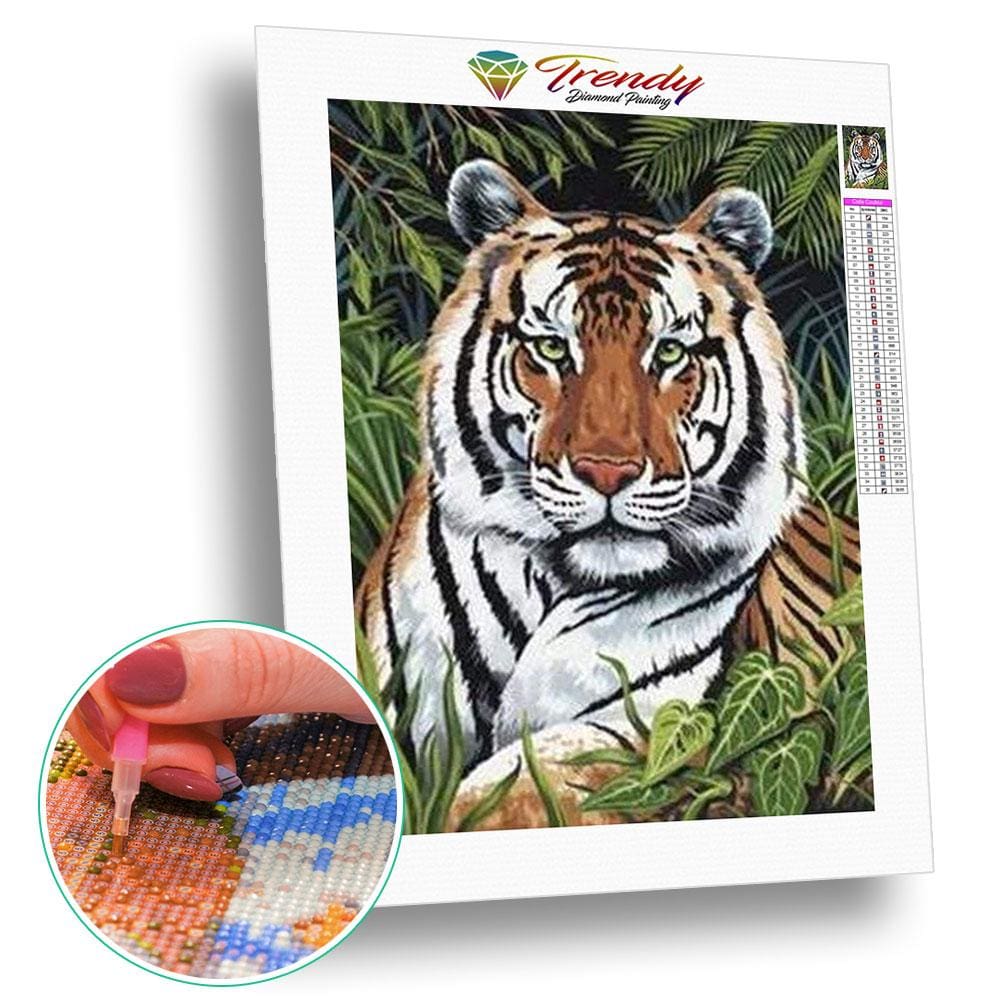 Bengali le tigre - modèle M003 | Kit broderie diamant - Animaux Produit Tigre