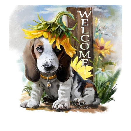 Bienvenue Tidou le chien | Broderie diamant complet - Animaux Chien Produit