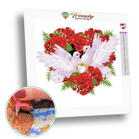 Bonne saint valentin | Kit broderie - Animaux Oiseau Produit