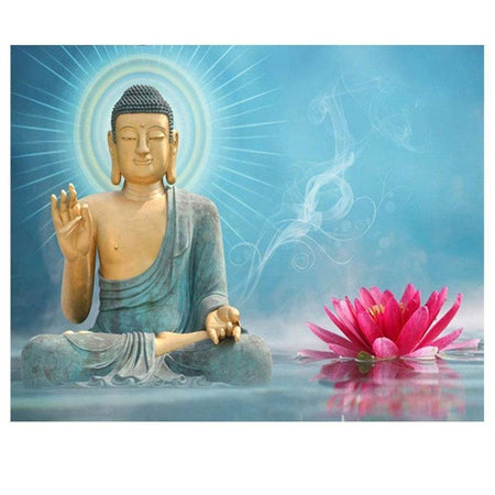 Bouddha Auréole | Broderie diamant - Bouddhisme Bouddhisme et Hindouisme Produit Religion Zen