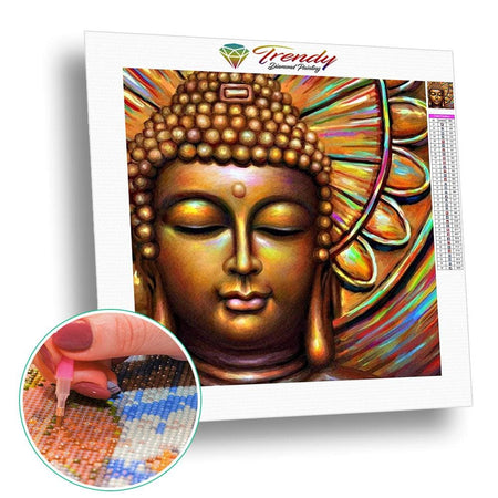 Bouddha doré coloré | Caneva diamant - Bouddhisme Bouddhisme et Hindouisme Produit Religion Zen