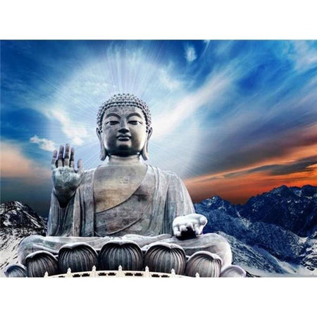 Bouddha Tian Tan - modèle M002 | Diamond painting complet - Bouddhisme Bouddhisme et Hindouisme Produit Religion Zen