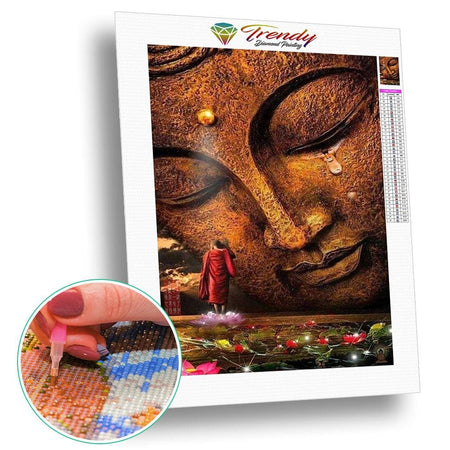 Bouddha triste larme à loeil | Kit broderie diamant - Bouddhisme Bouddhisme et Hindouisme Produit Religion Zen