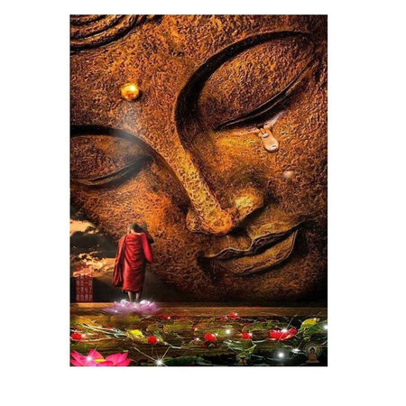 Bouddha triste larme à loeil | Kit broderie diamant - Bouddhisme Bouddhisme et Hindouisme Produit Religion Zen